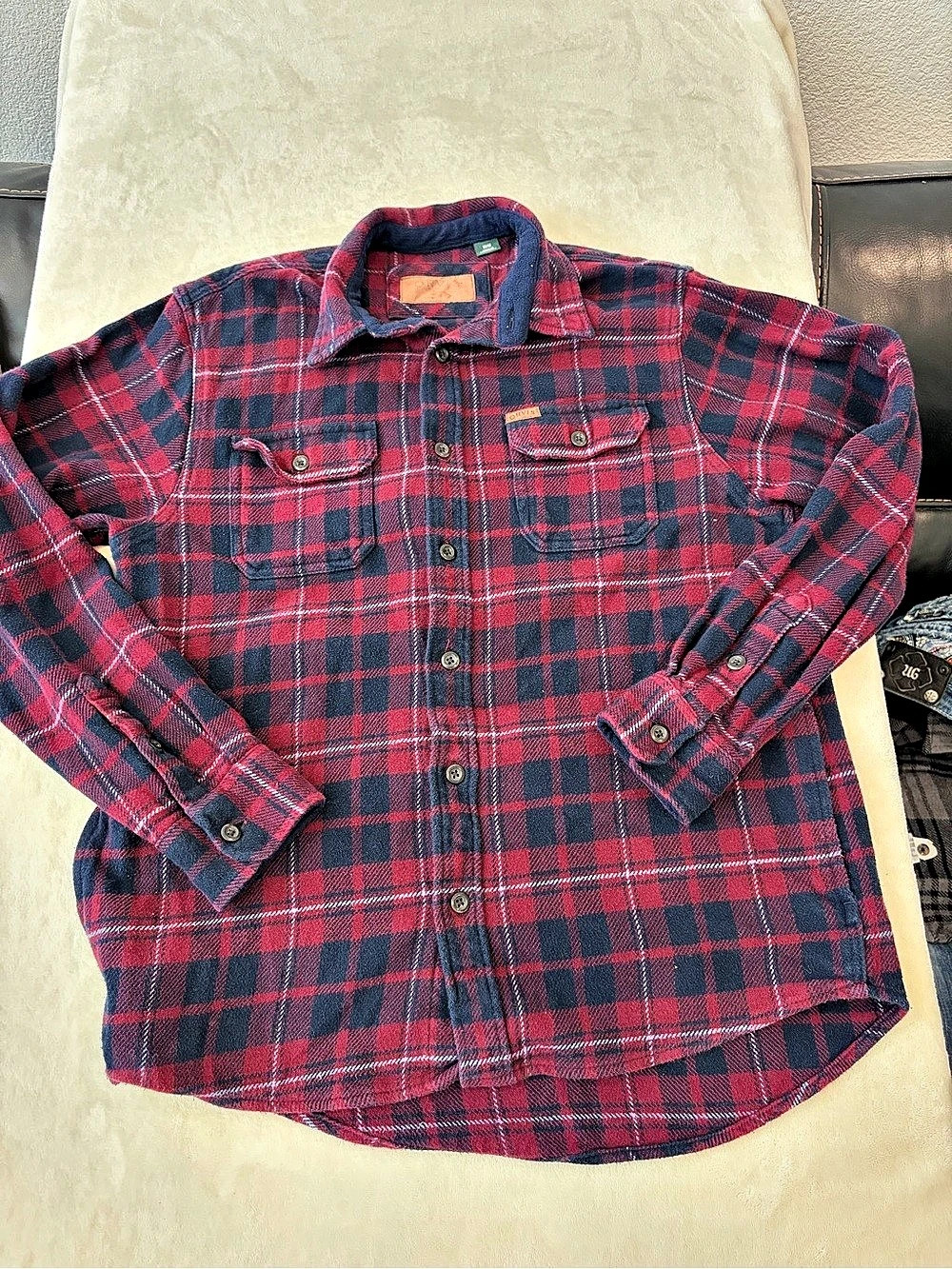 ORVIS  Plaid  Flannel Button Down Shirt Size Medium